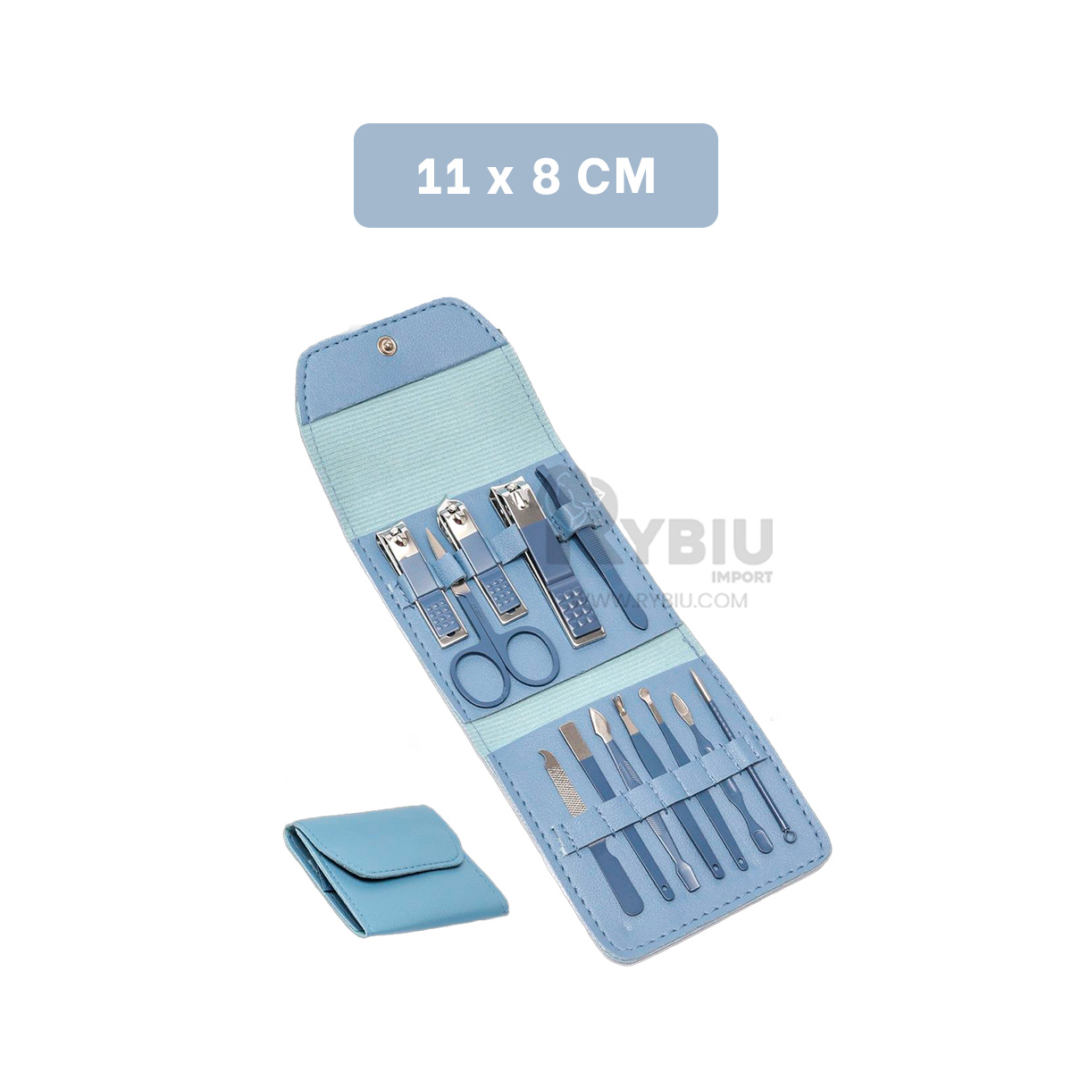 SET VERSATIL DE PINZAS Y CORTAUÑAS CELESTE Y+PAPEL DE REGALO - 5