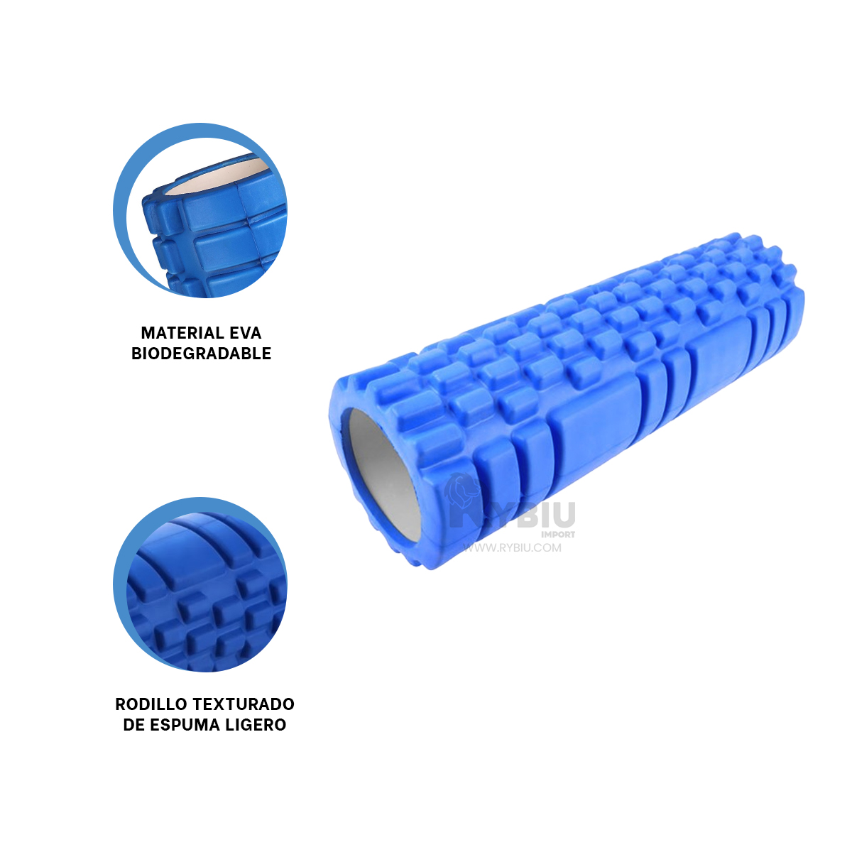 CILINDRO RYBIU DE29537 LARGO 29CM TERAPISTAS AZUL + ENVOLTORIO REGALO - 3