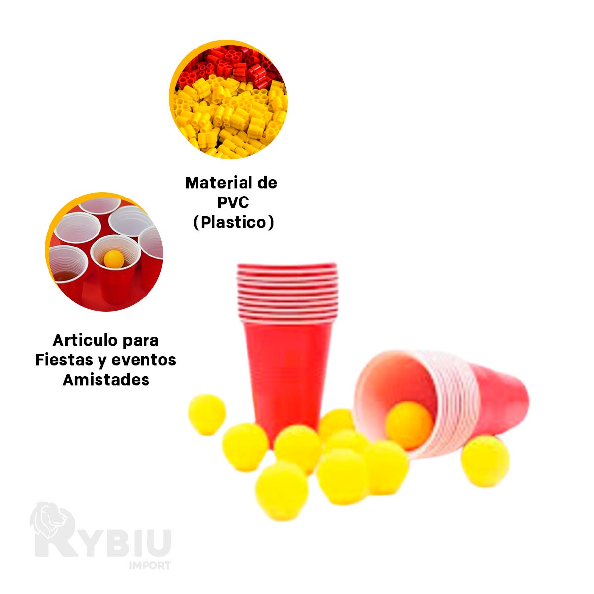 SET PING PONG RYBIU DE29547 PASATIEMPO ALEGRE Y RAPIDO + REGALO STICKERS - 3
