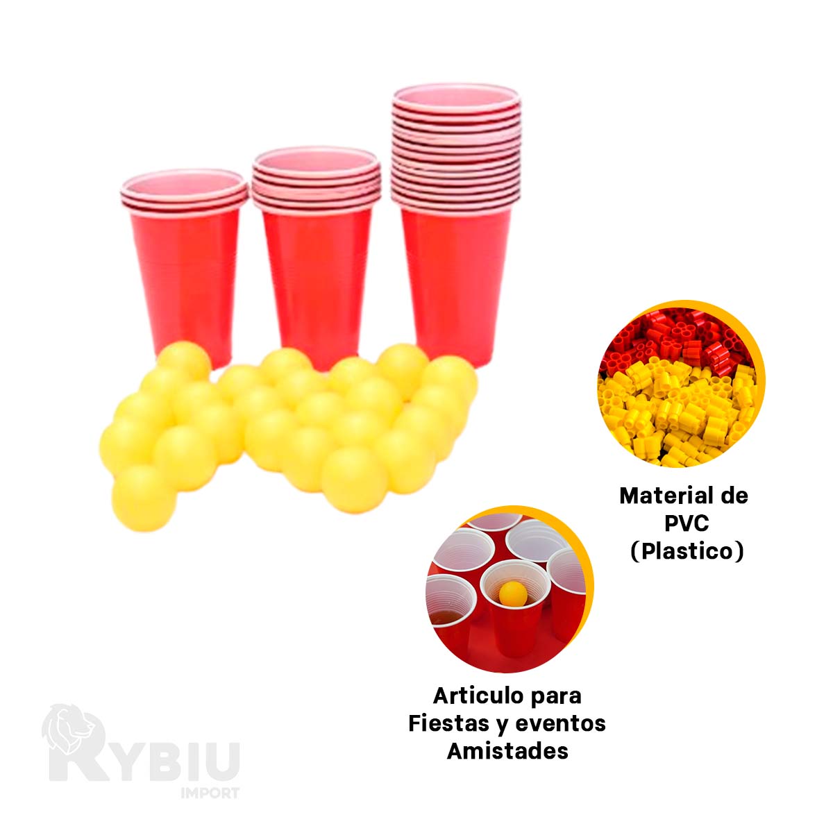 SET DINÁMICO PING PONG RYBIU DE29547 JUGAR + REGALO LIGAS PEINAR - 4