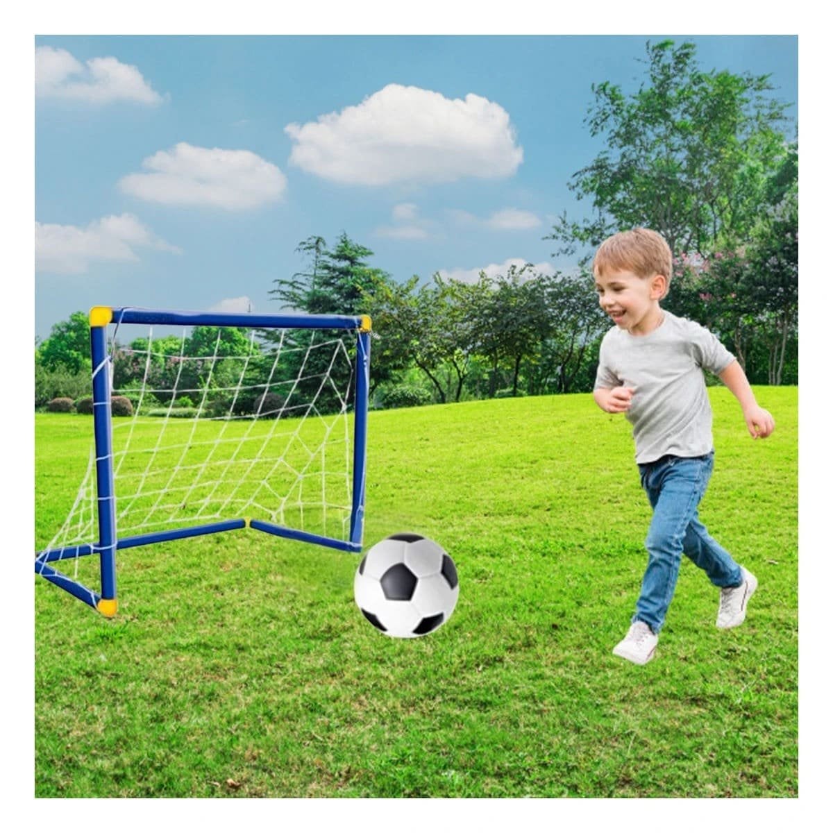 PORTERIA DE FUTBOL MINI 100X60 CM PLEGABLE PARA NINOS Y JOVENES Y+POST IT - 2