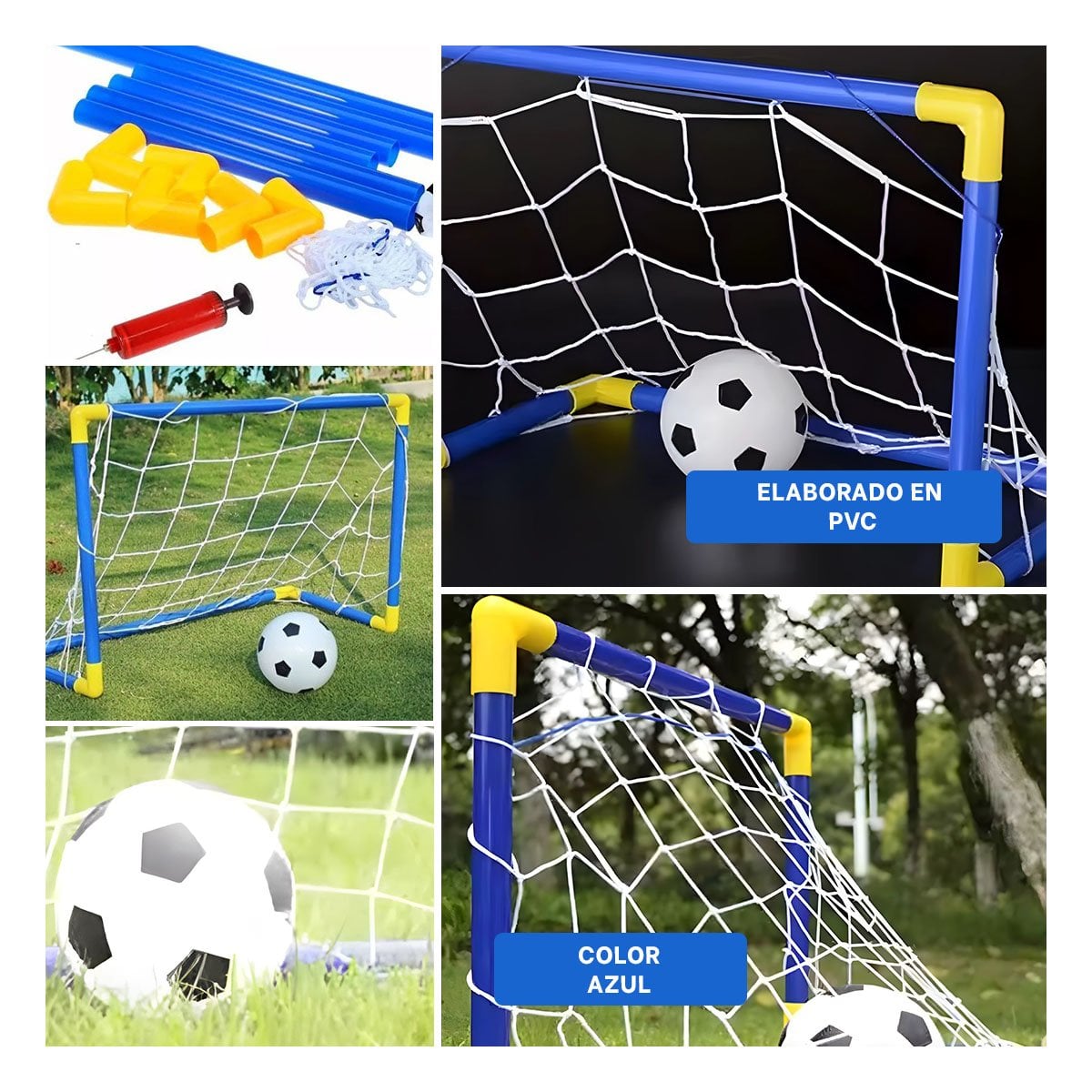 PORTERIA DE FUTBOL MINI 100X60 CM PLEGABLE PARA NINOS Y JOVENES Y+POST IT - 5