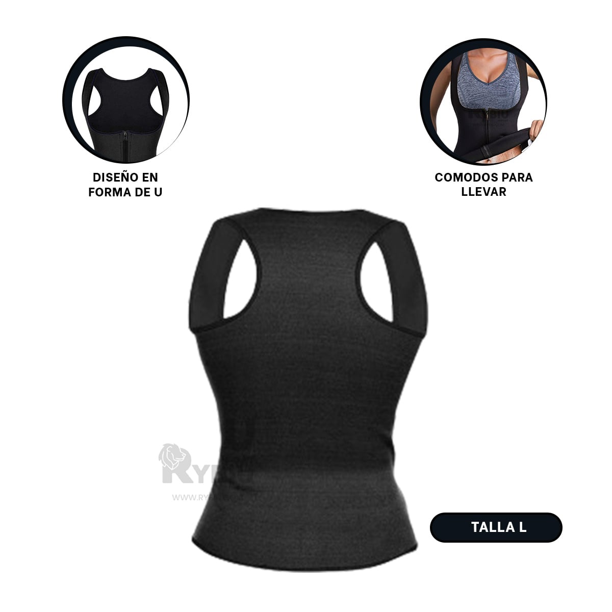 CHAQUETA MUJER RYBIU NEGRO DE30521 RUTINAS EN TALLA L + REGALO AGENDITA - 3