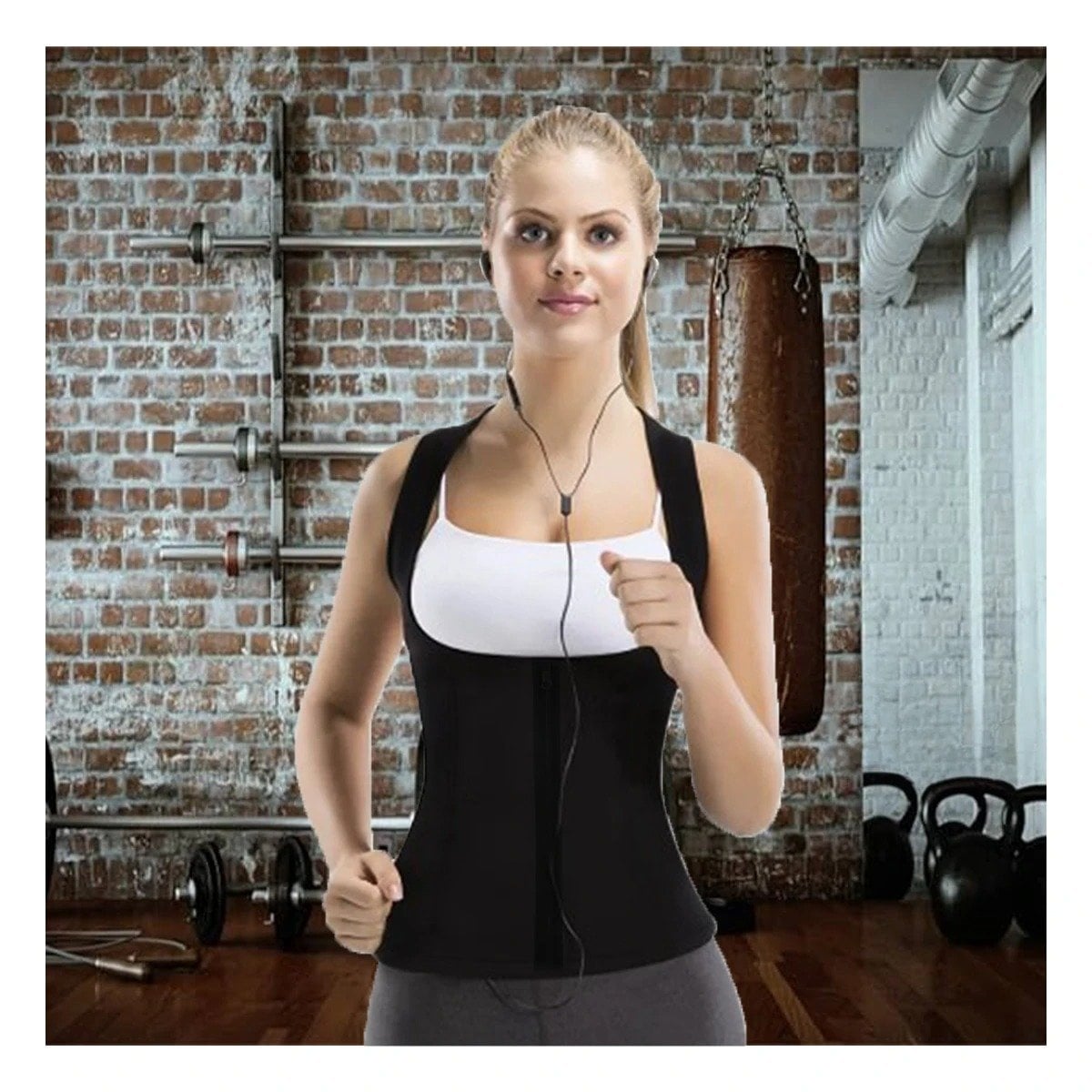 FAJA MUJER RYBIU NEGRO DE30525 TERMICA ENTRENAMIENTO S + POST-IT ADHESIVOS - 2