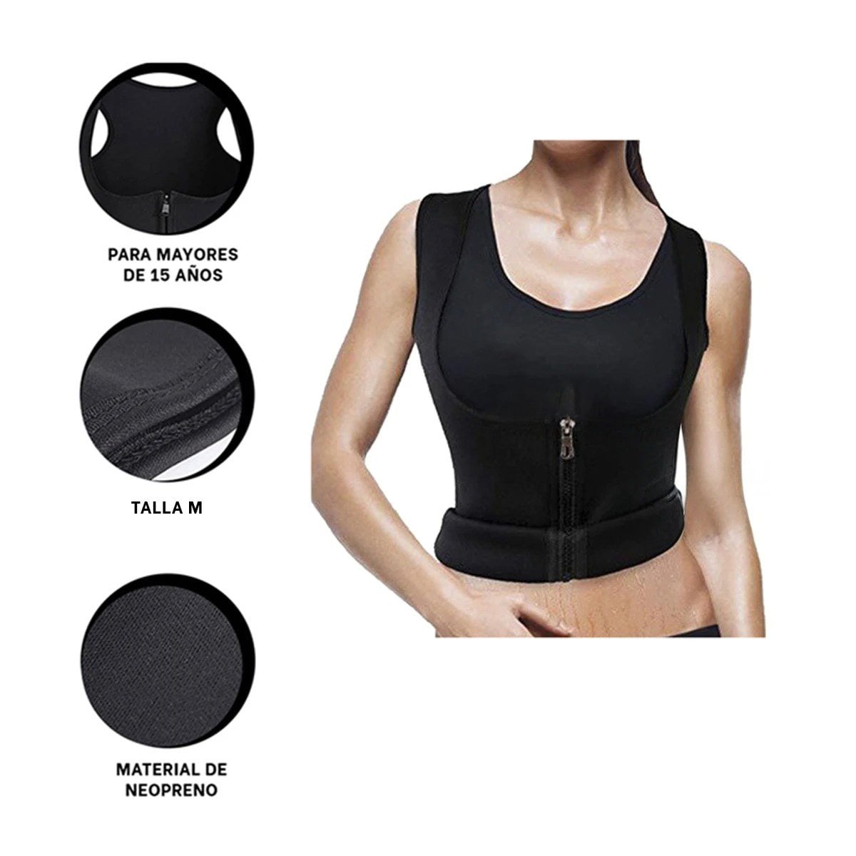 FAJA MUJER RYBIU NEGRO DE30522 TERMICA FUNCIONAL M +LIGAS REGALO - 3