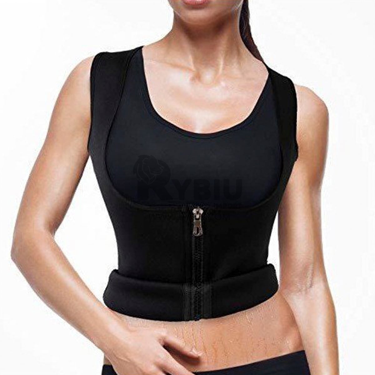 FAJA MUJER RYBIU NEGRO DE30522 CROSSFIT M + BANDERITAS ADHESIVAS - 1