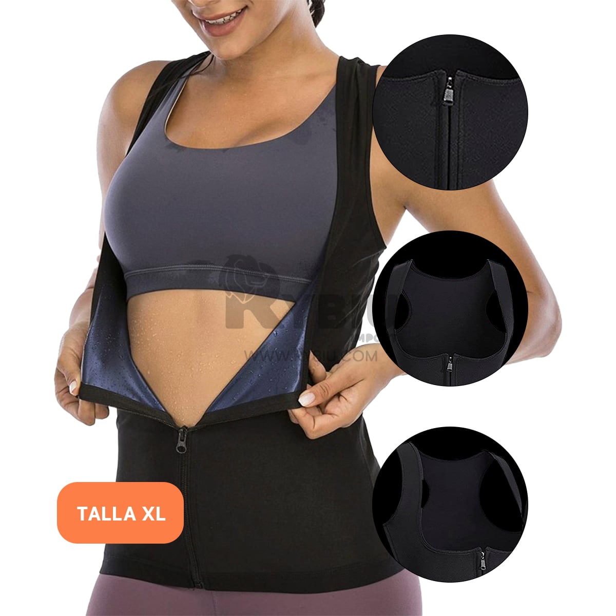 CHAQUETA MUJER RYBIU NEGRO DE30523 TERMICA TALLA XL + GIFT MINIAGENDA - 5