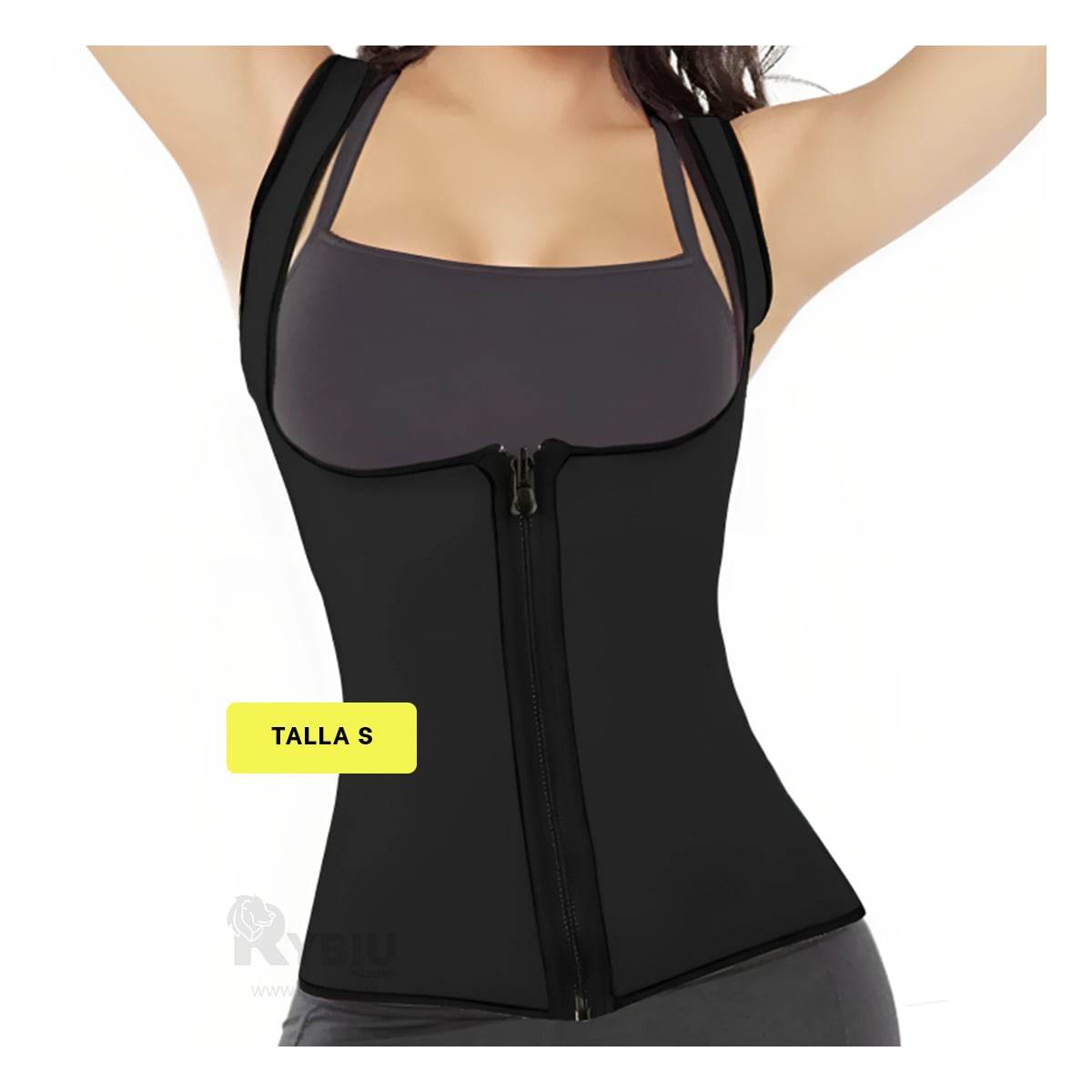 CHALECO MUJER RYBIU NEGRO DE30525 DEPORTIVO S + PAPEL REGALO - 5