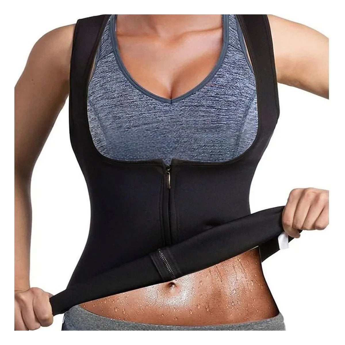 CHALECO MUJER RYBIU NEGRO DE30525 TERMICO CON CIERRE TALLA XXL - 1