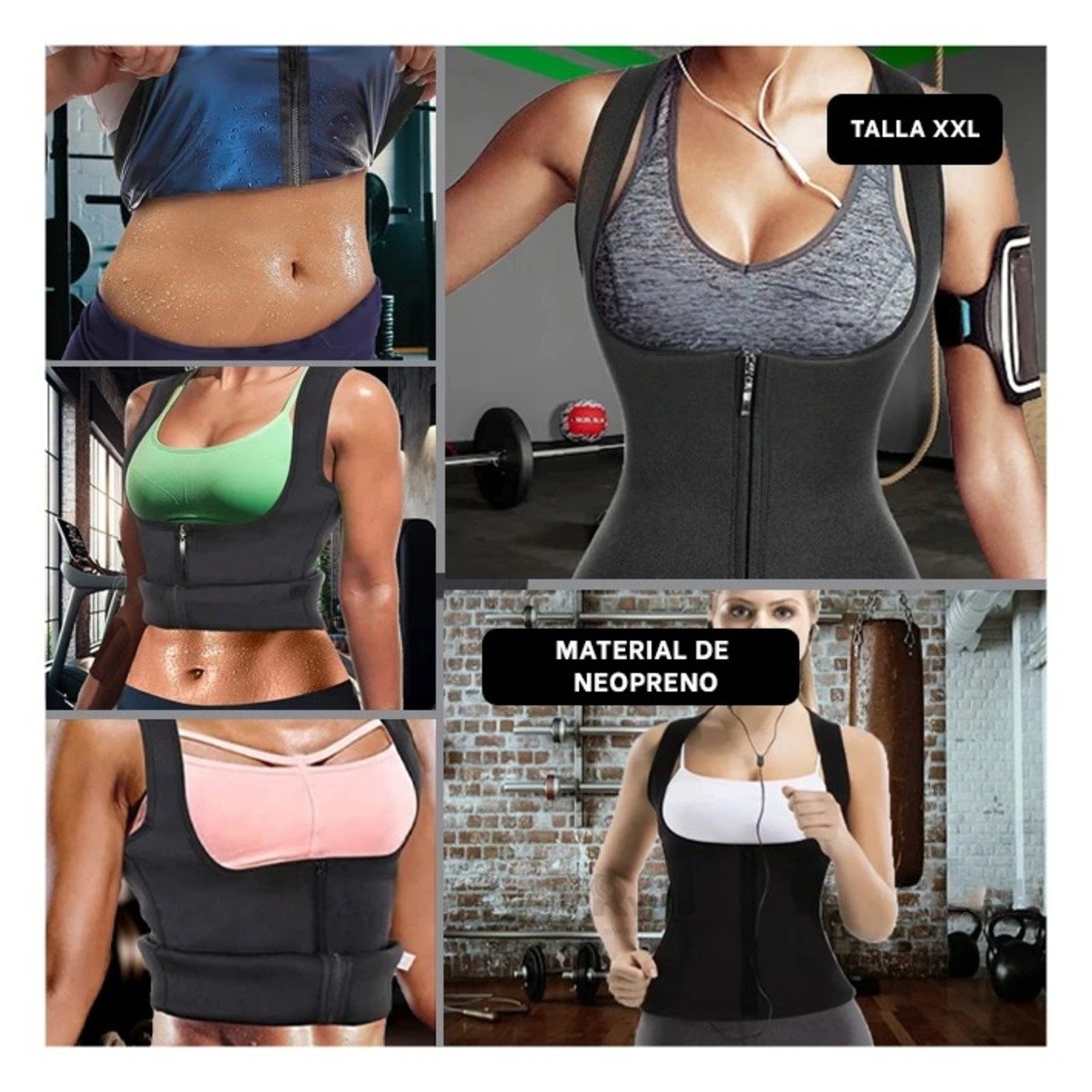 CHALECO MUJER RYBIU NEGRO DE30525 TERMICO CON CIERRE TALLA XXL - 5