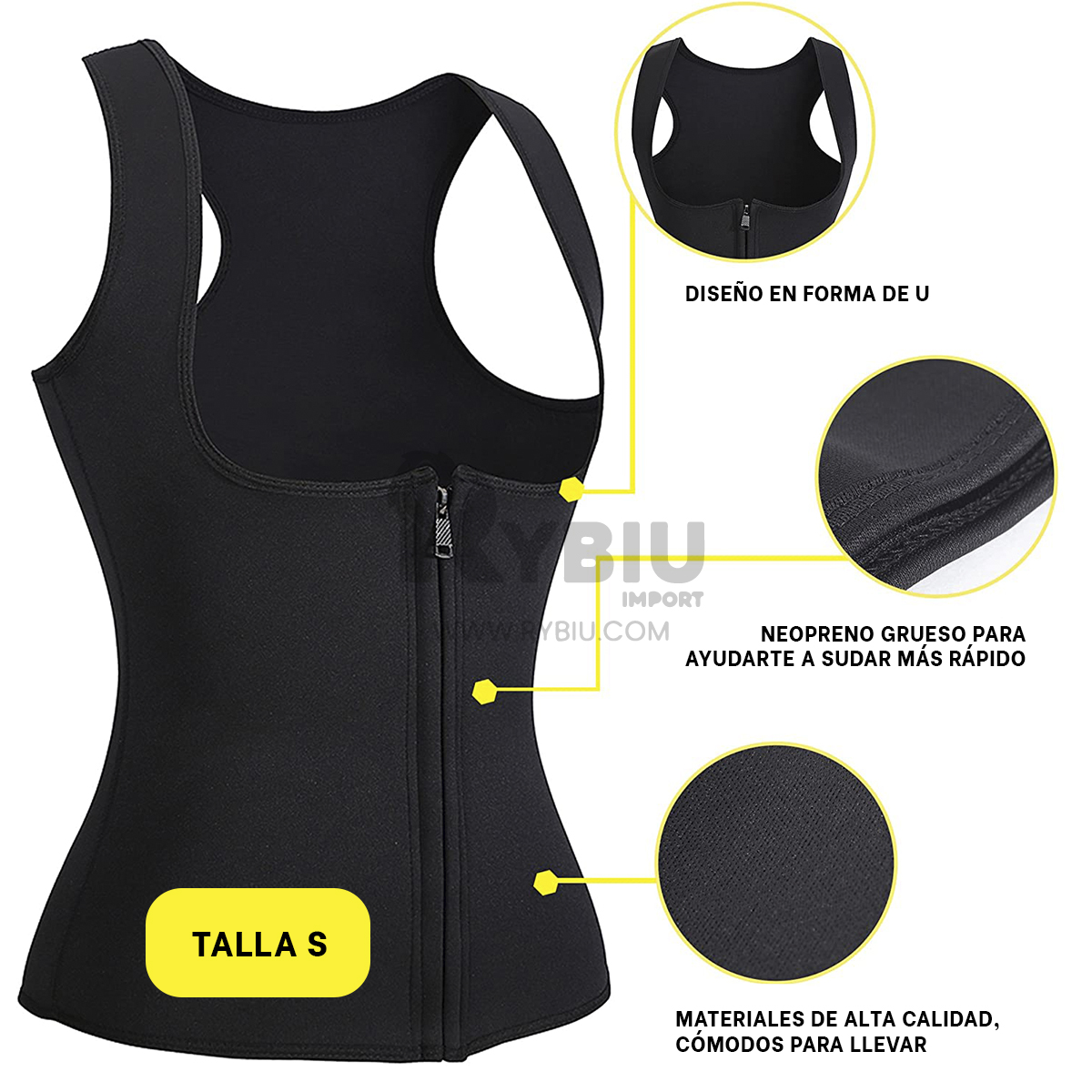 CHAQUETA MUJER RYBIU NEGRO DE30525 TERMICA TALLA S + GIFT MINIAGENDA - 3