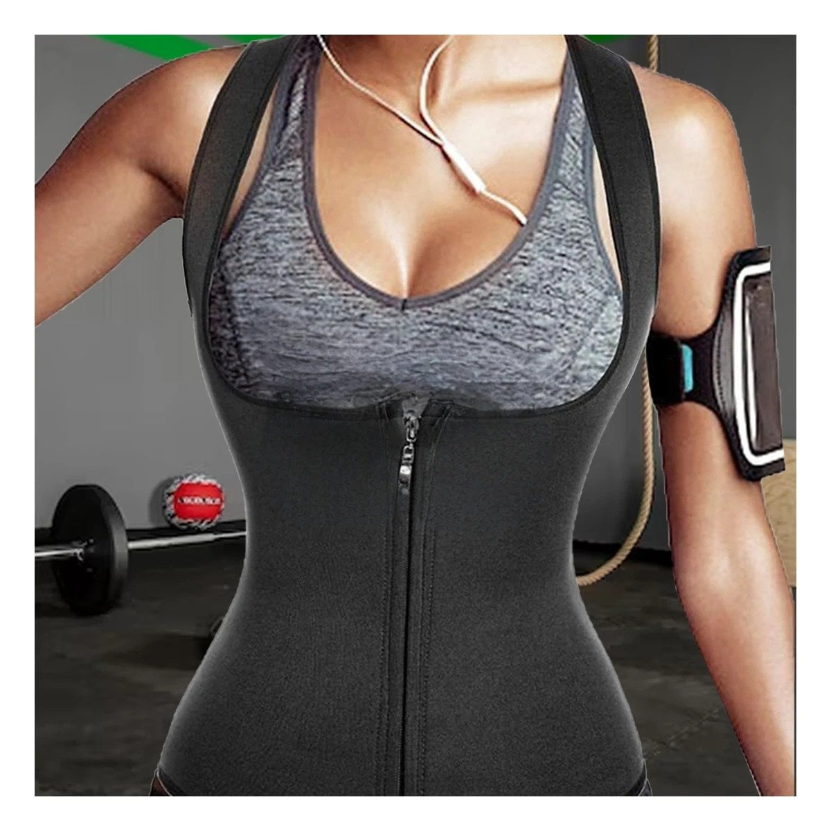 CHALECO MUJER RYBIU NEGRO DE30525 CON CIERRE EN XXL + REGALO STICKERS - 2