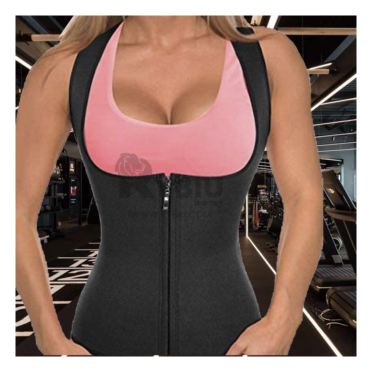 CHALECO MUJER RYBIU NEGRO DE30522 DEPORTIVO M + PAPEL REGALO - 1