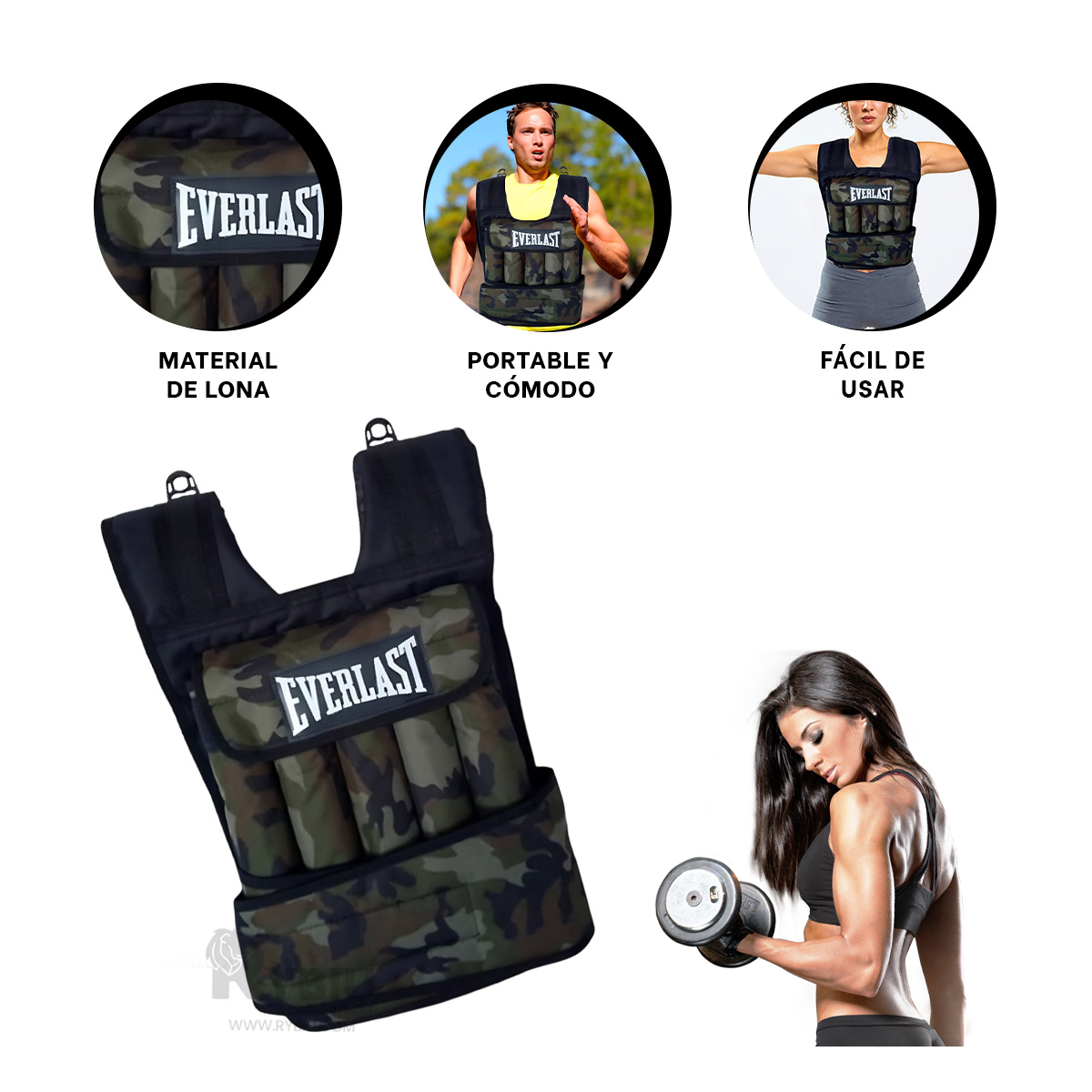 PECHERA RYBIU 10KG VERDE CROSSFIT FUNCIONAL + GIFT STICKERS - 3