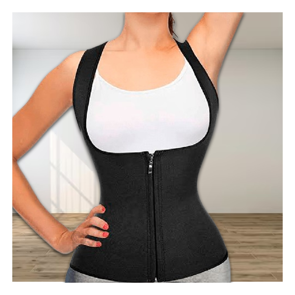 CHALECO MUJER RYBIU NEGRO DE30521 DEPORTIVO L + PAPEL REGALO - 1