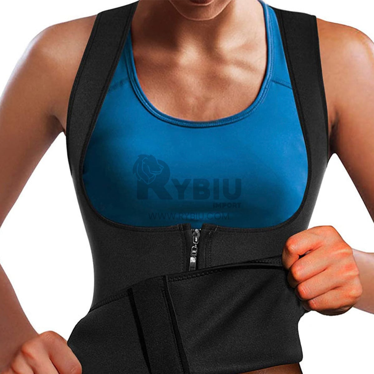 CHALECO MUJER RYBIU NEGRO DE30521 DEPORTIVO L + PAPEL REGALO - 2