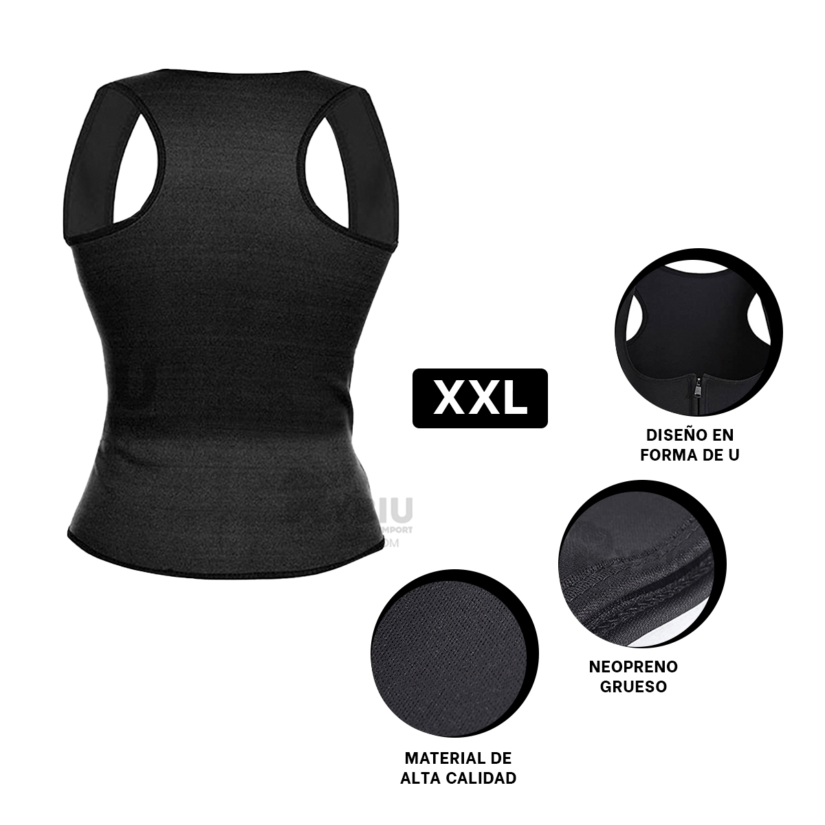 CHAQUETA MUJER RYBIU NEGRO DE30525 EJERCICIOS TALLA XXL + REGALO STICKERS - 3