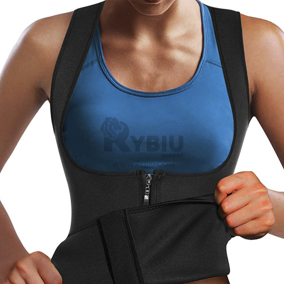 CHAQUETA MUJER RYBIU NEGRO DE30525 ENTRENAMIENTOS COMODO EN XXL + GIFT STICKERS - 1