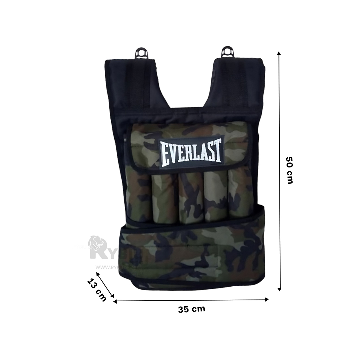 PECHERA RYBIU 10KG VERDE CROSSFIT CON VELCRO + REGALO STICKERS - 5