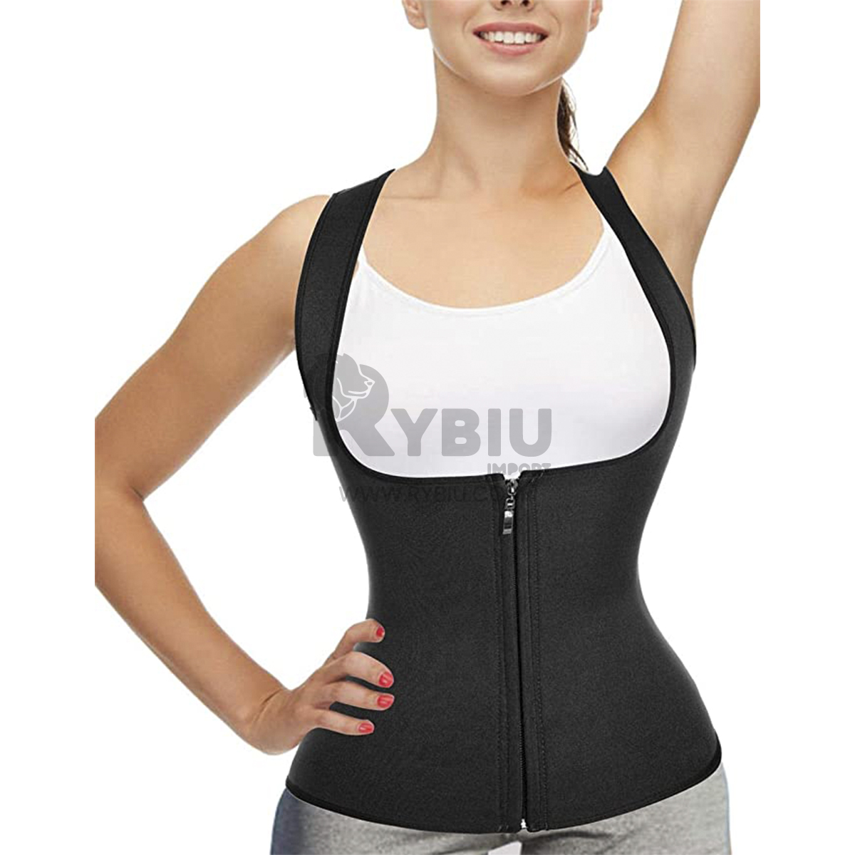 CHAQUETA MUJER RYBIU NEGRO DE30523 ENTRENAMIENTOS COMODO EN XL + GIFT STICKERS - 1