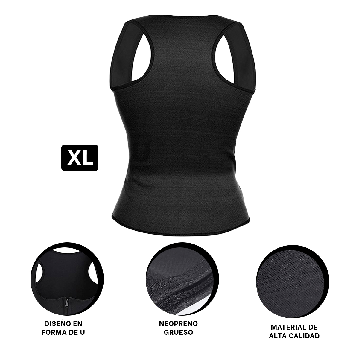 CHAQUETA MUJER RYBIU NEGRO DE30523 ENTRENAMIENTOS COMODO EN XL + GIFT STICKERS - 3