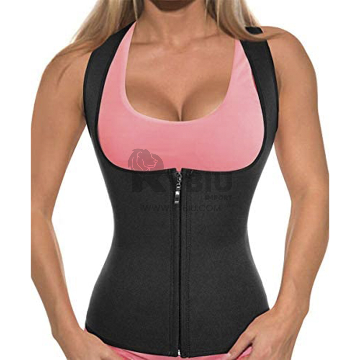 FAJA MUJER RYBIU NEGRO DE30525 CROSSFIT S + BANDERITAS ADHESIVAS - 1