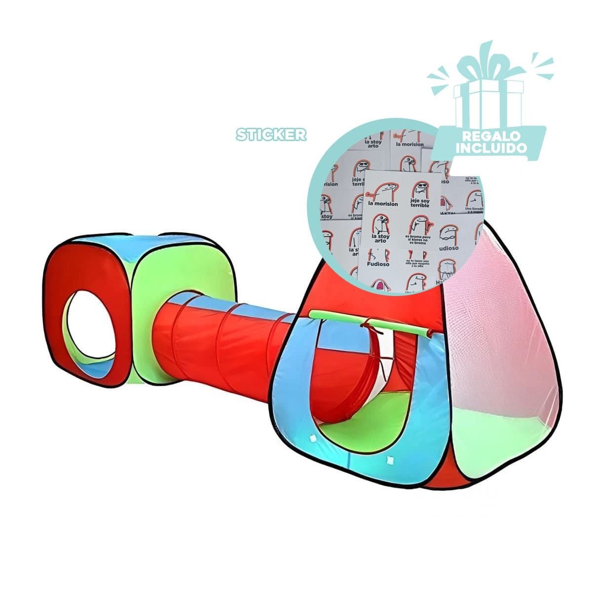 PABELLON COMPACTO DE NIÑO DE CAMPO 3 PIEZAS MG-H8010 EB PARA ACTIVIDADES Y+REGALO STICKER - 1