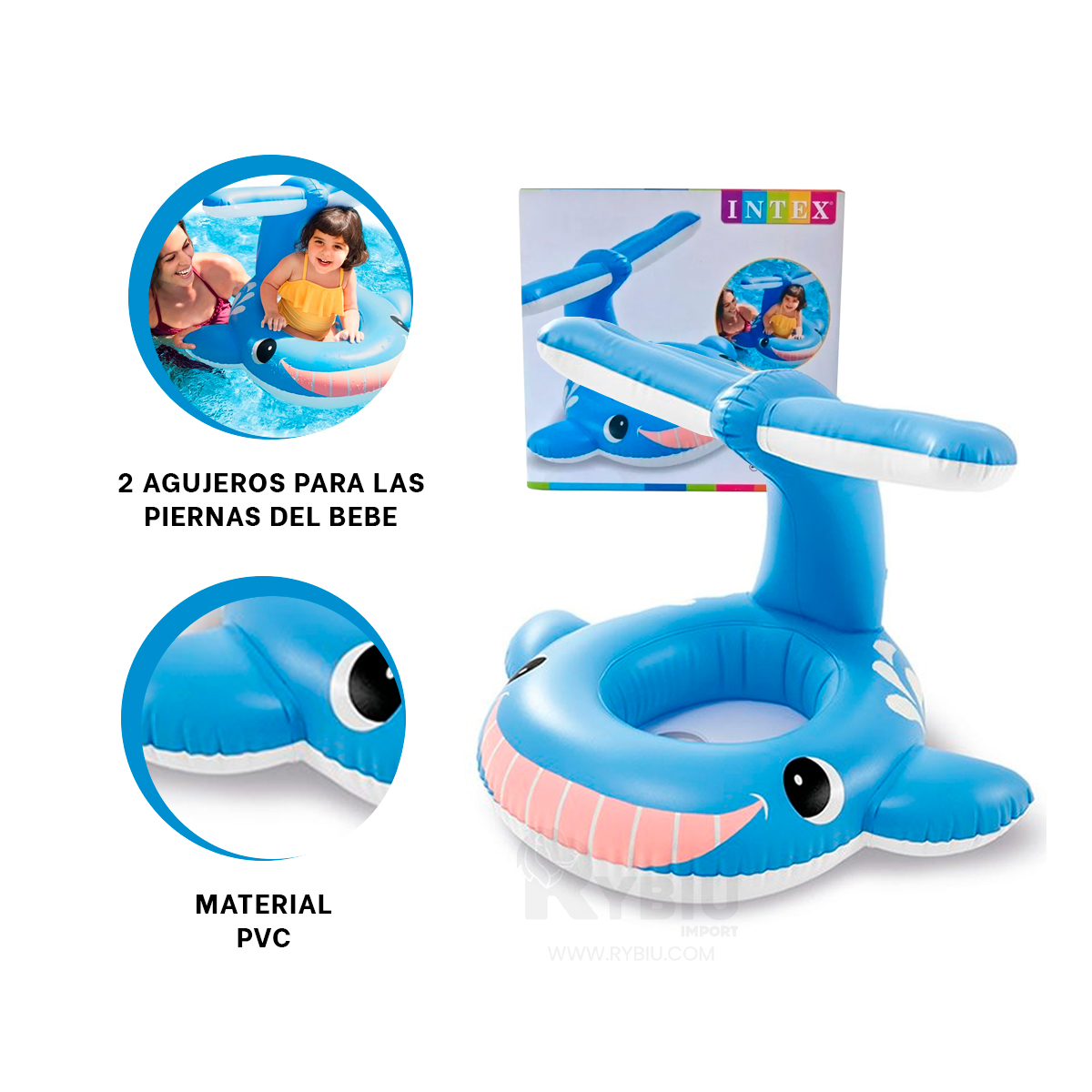 SALVAVIDAS RESISTENTE EN CELESTE 56591NP Y+PAPEL DE REGALO - 3