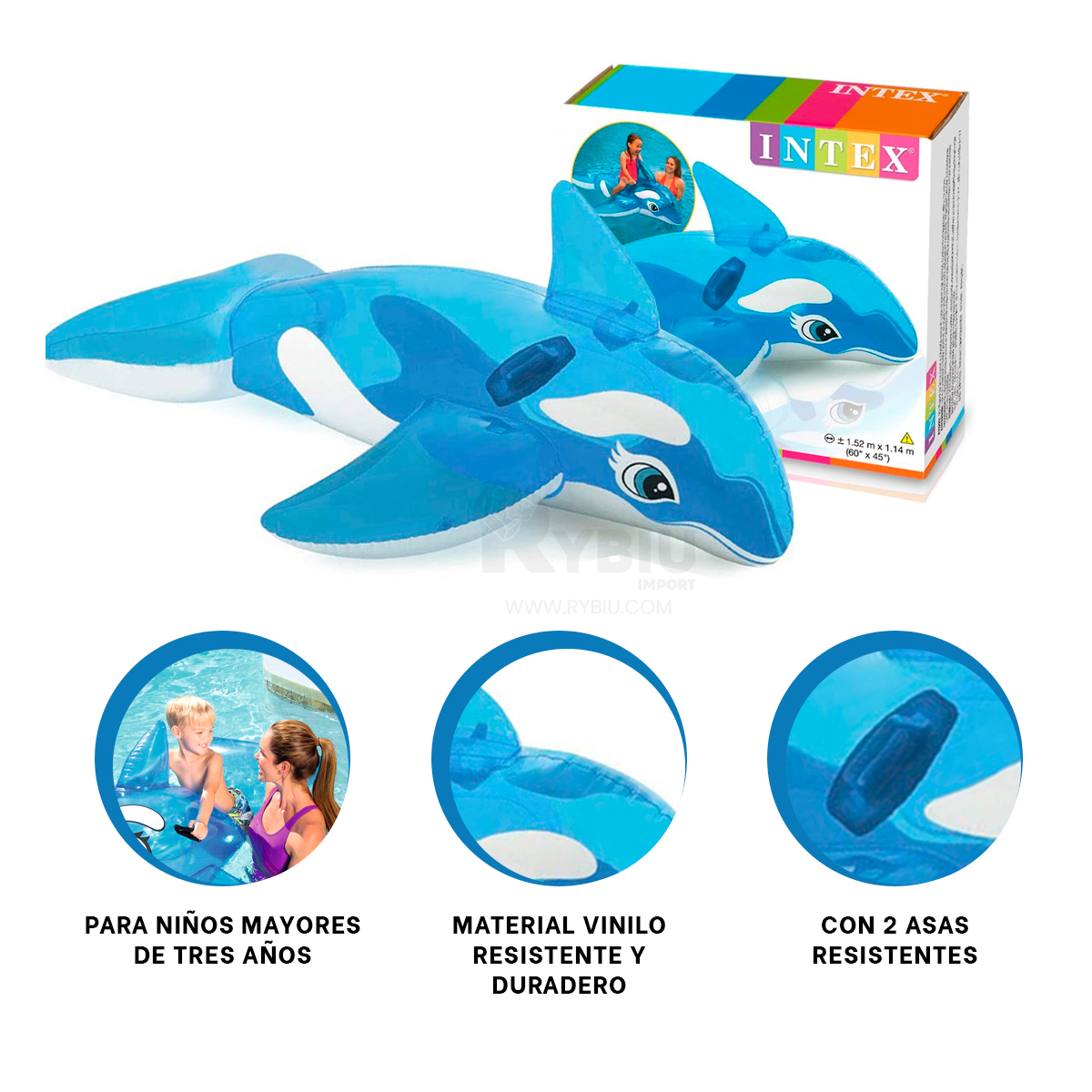 SALVAVIDAS BALLENA BEBE EN AZUL 58523NP Y+GIFT MINIAGENDA - 3