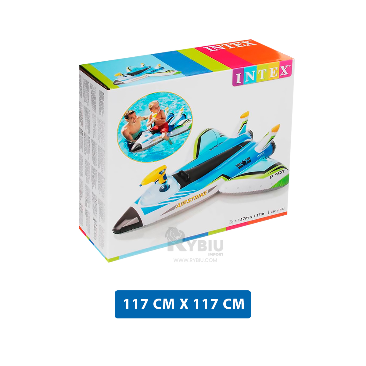 INFLABLE RYBIU CON DISEÑO PARA FIESTAS AZUL + REGALO AGENDITA - 5