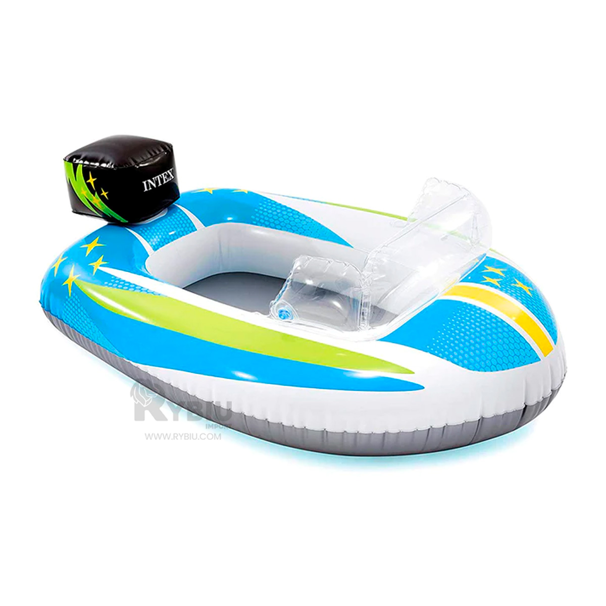 INFLABLE DISEÑO CARRITO EN CELESTE 59380NP Y+REGALO STICKERS - 4