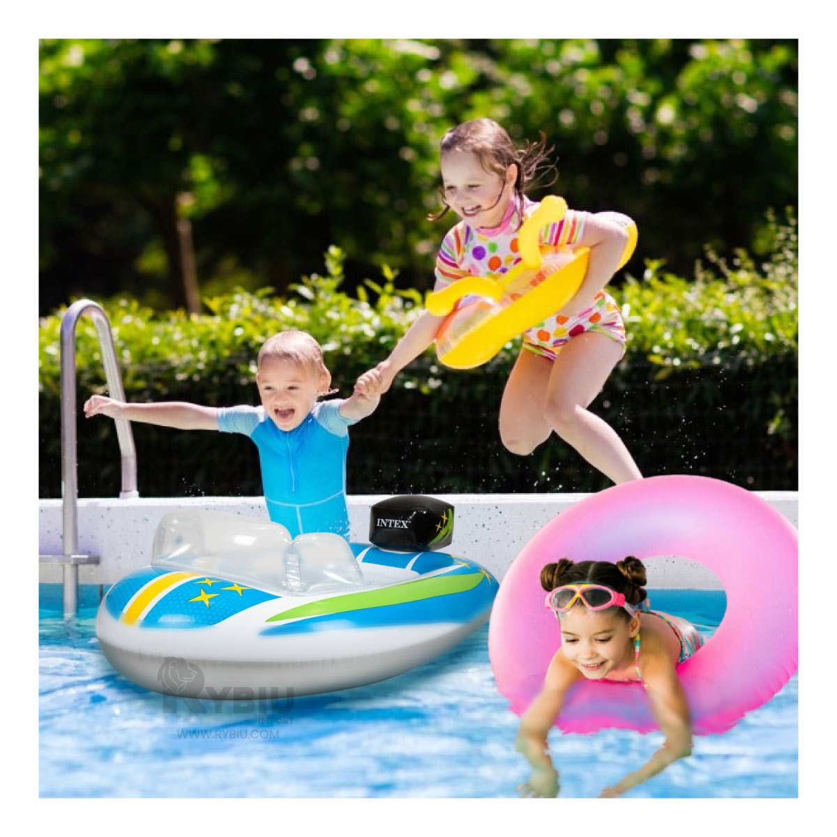 INFLABLE LIVIANO DE NIÑOS CELESTE 59380NP Y+GIFT MINIAGENDA - 1