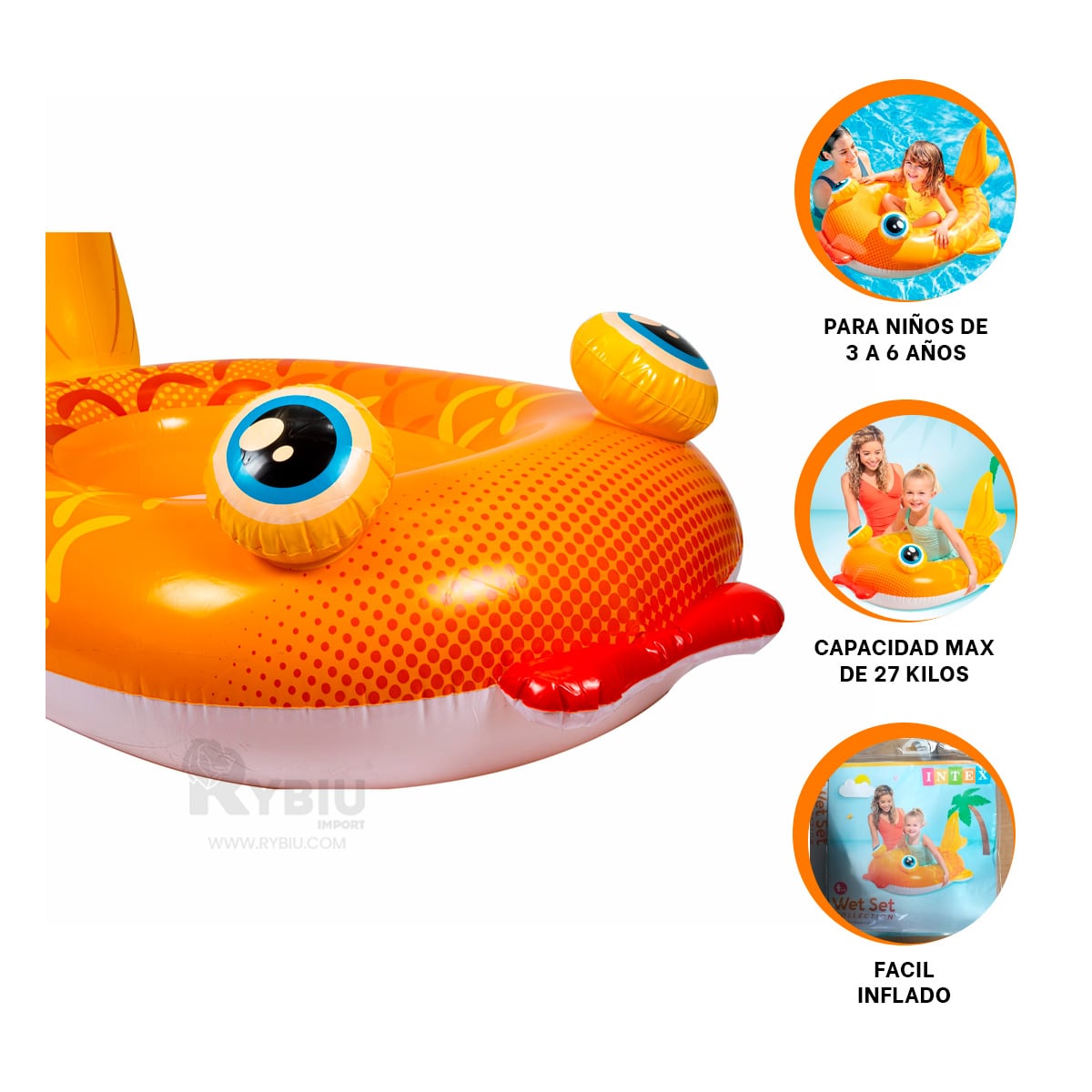 INFLABLE DE PECES EN AMARILLO 59380NP Y+REGALO AGENDITA - 1