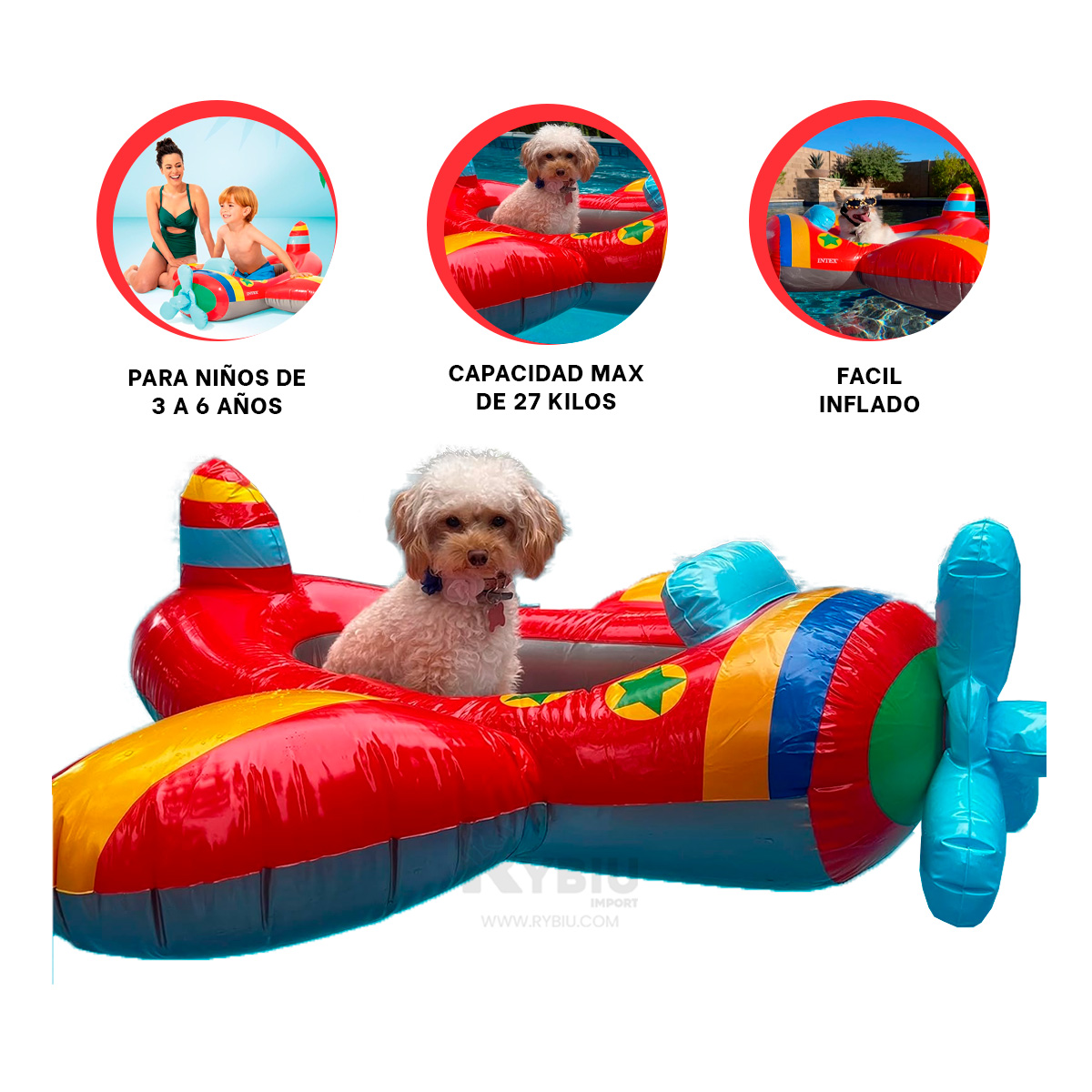 INFLABLE LIVIANO DE NIÑOS EN ROJO 59380NP Y+GIFT MINIAGENDA - 3