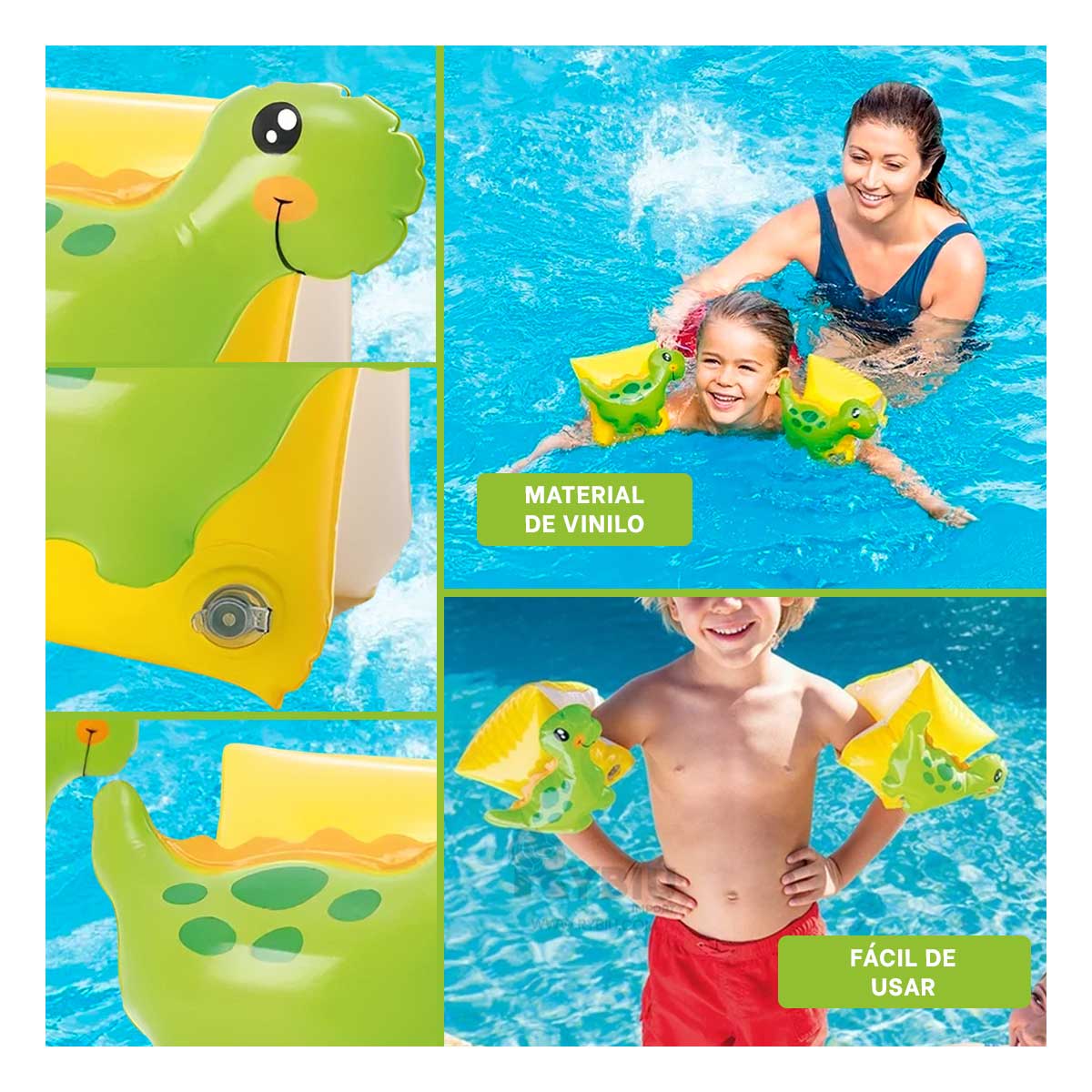 SALVAVIDAS CON DISEÑO INFANTIL MULTICOLOR Y+REGALO STICKERS - 2