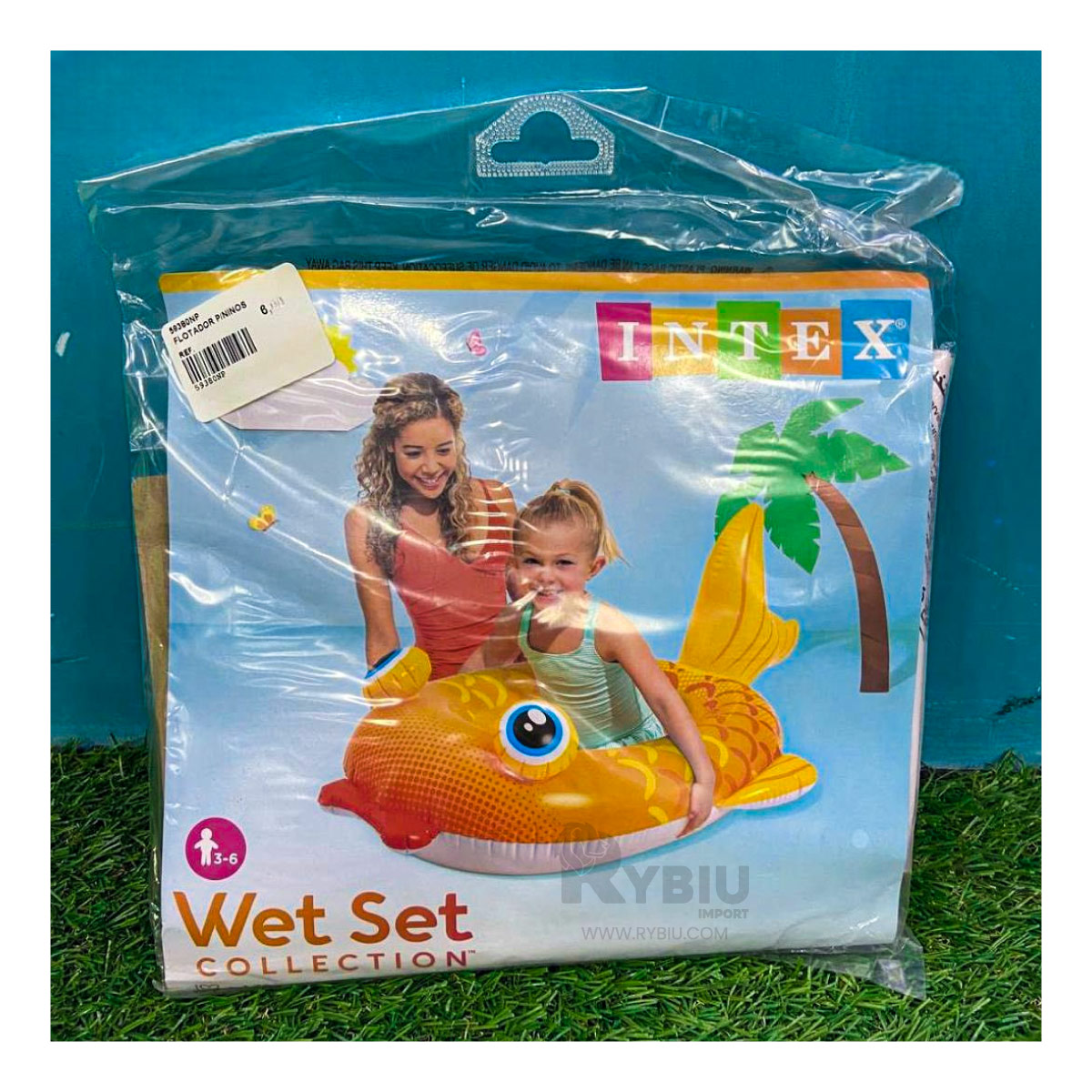INFLABLE DISEÑO ANIMAL EN AMARILLO 59380NP Y+REGALO STICKERS - 1