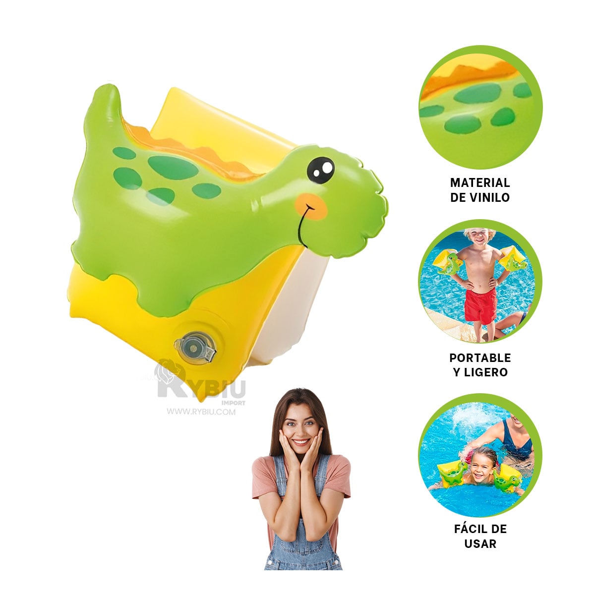 SALVAVIDAS LIGERO CON DISEÑO MULTICOLOR Y+GIFT STICKERS - 1
