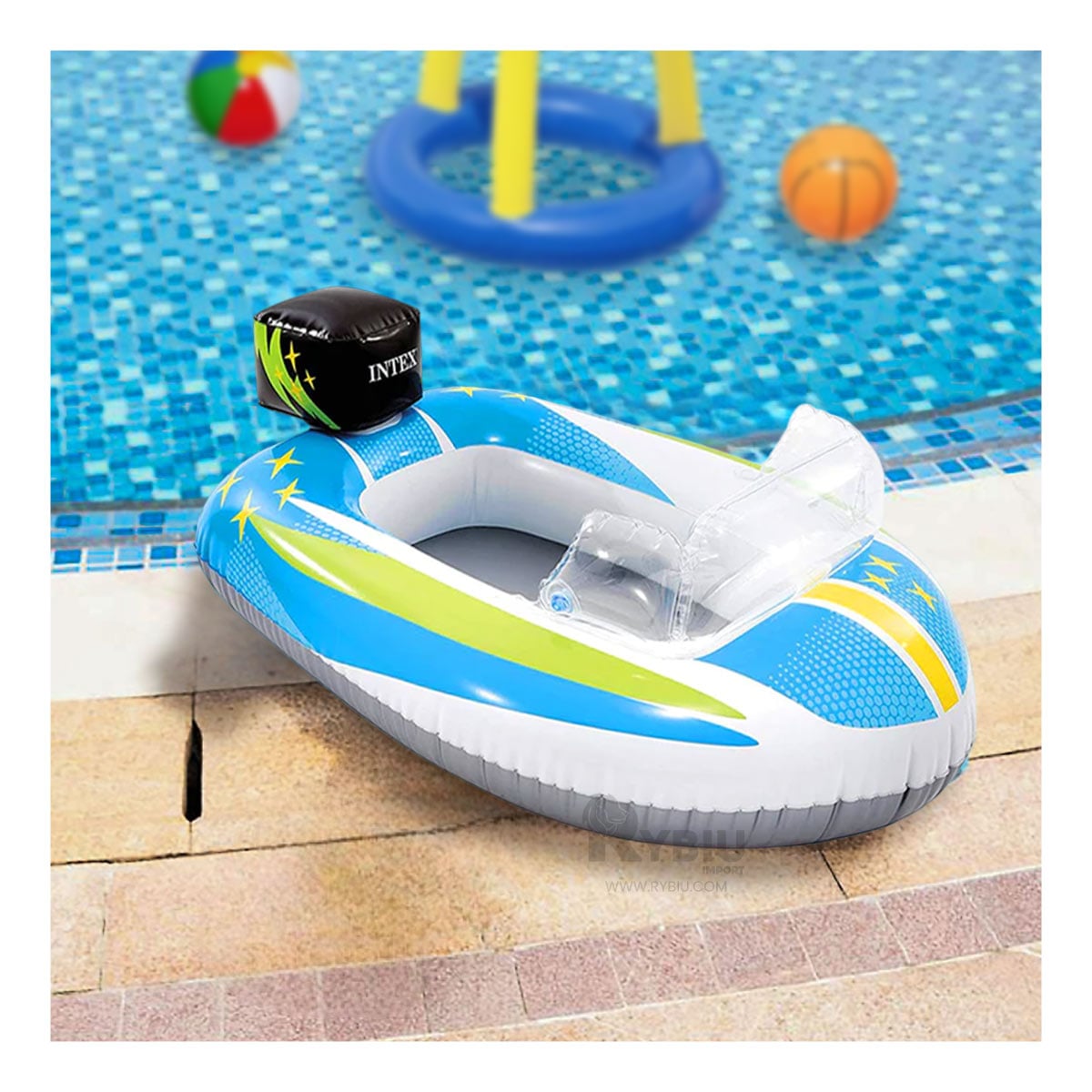FLOTADOR INFANTIL EN CELESTE 59380NP Y+PAPEL DE REGALO - 2