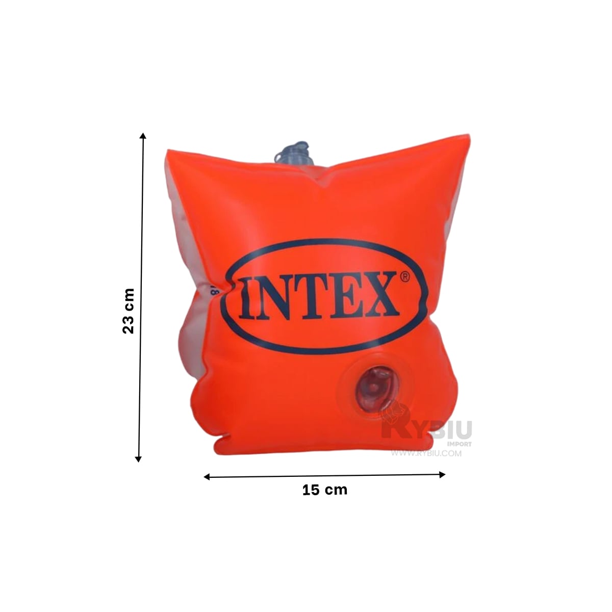 INFLABLE PARA NADO 23X15CM ANARANJADO Y+BANDERITAS ADHESIVAS - 1