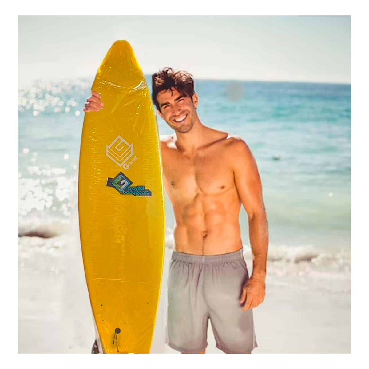 TABLERO RYBIU ST-7 AMARILLO SURFEAR UTIL 7' + BANDERITAS ADHESIVAS - 4
