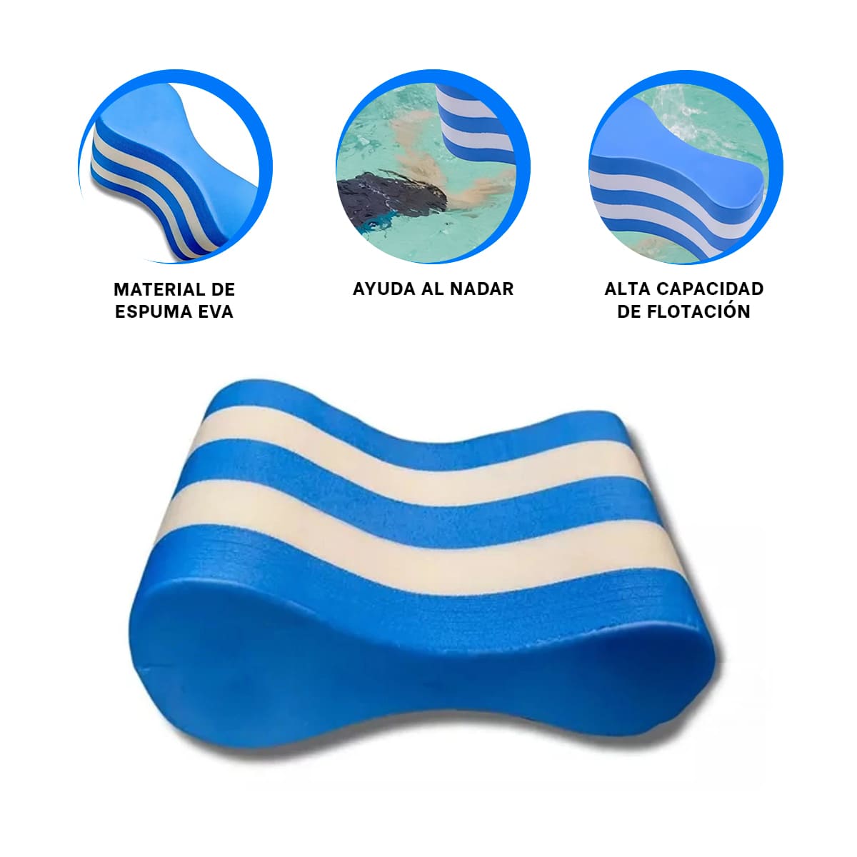 FLOTADOR RYBIU MG-2410A AZUL ESPUMA EVA ERGONOMICA + GIFT STICKERS - 3