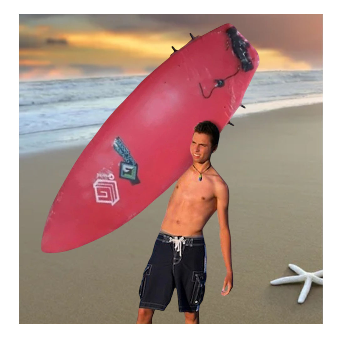 TABLERO RYBIU ST-7 ROJO SURFEAR UTIL 7' + BANDERITAS ADHESIVAS - 4