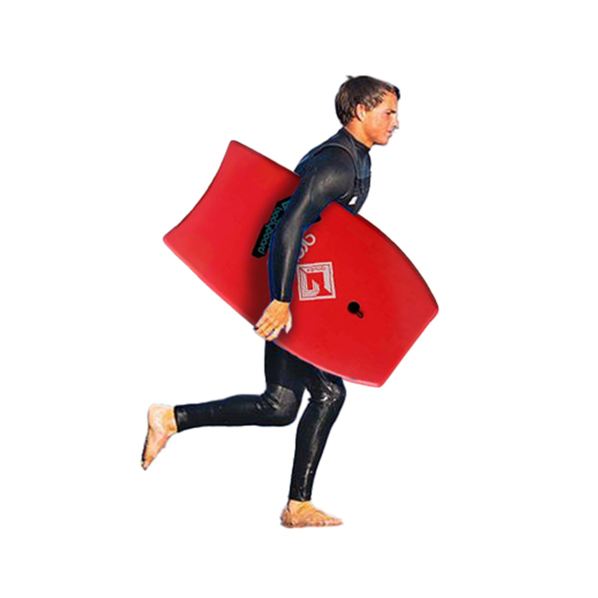 TABLA RYBIU GR-33 ROJO BODY LA PLAYA 33'' + BANDERITAS ADHESIVAS - 2