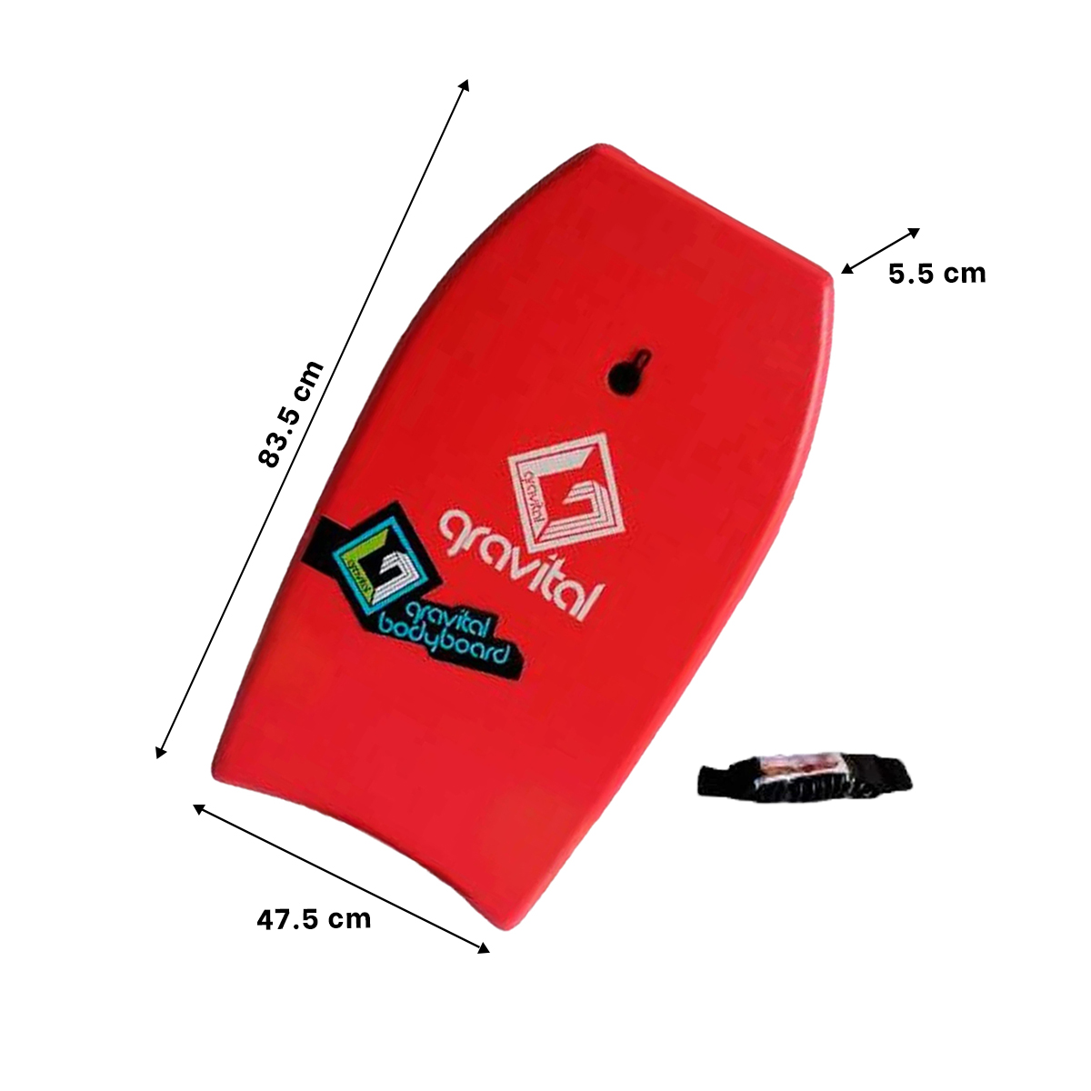 ACCESORIO PISCINA RYBIU GR-33 ROJO BODY SURF DEPORTIVA VERSATIL + GIFT STICKERS - 5