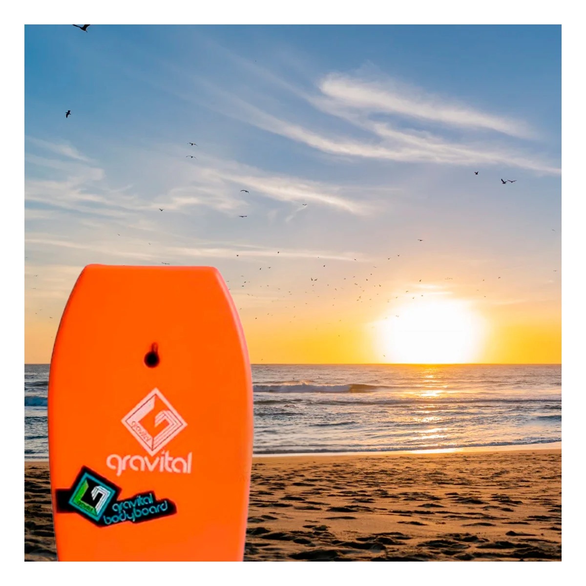 BODY SURF PARA DESLIZARSE ANARANJADO 37'' Y+REGALO AGENDITA - 4