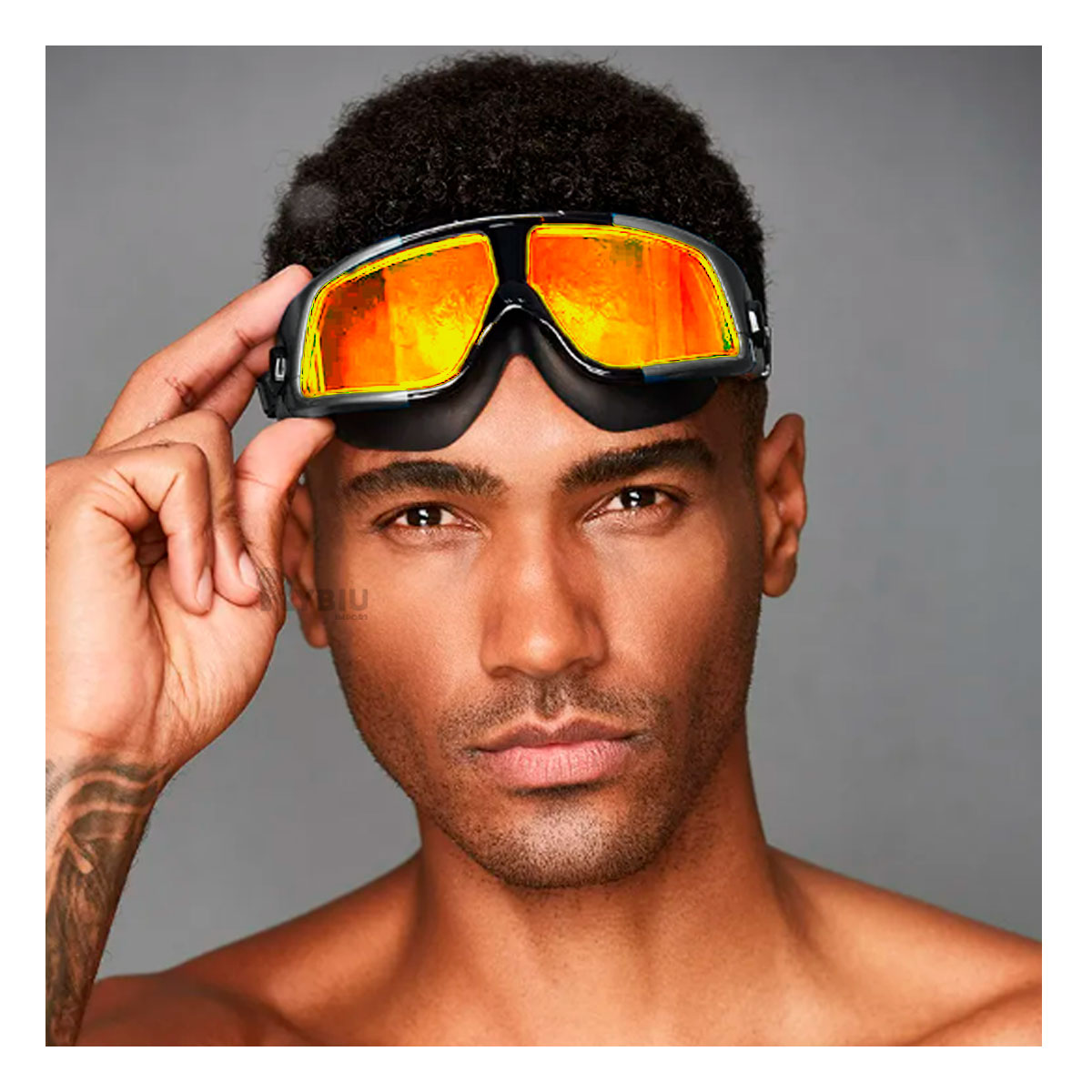 LENTES RYBIU VE31884 NEGRO IDONEO EL DEPORTE + PAPEL REGALO - 3