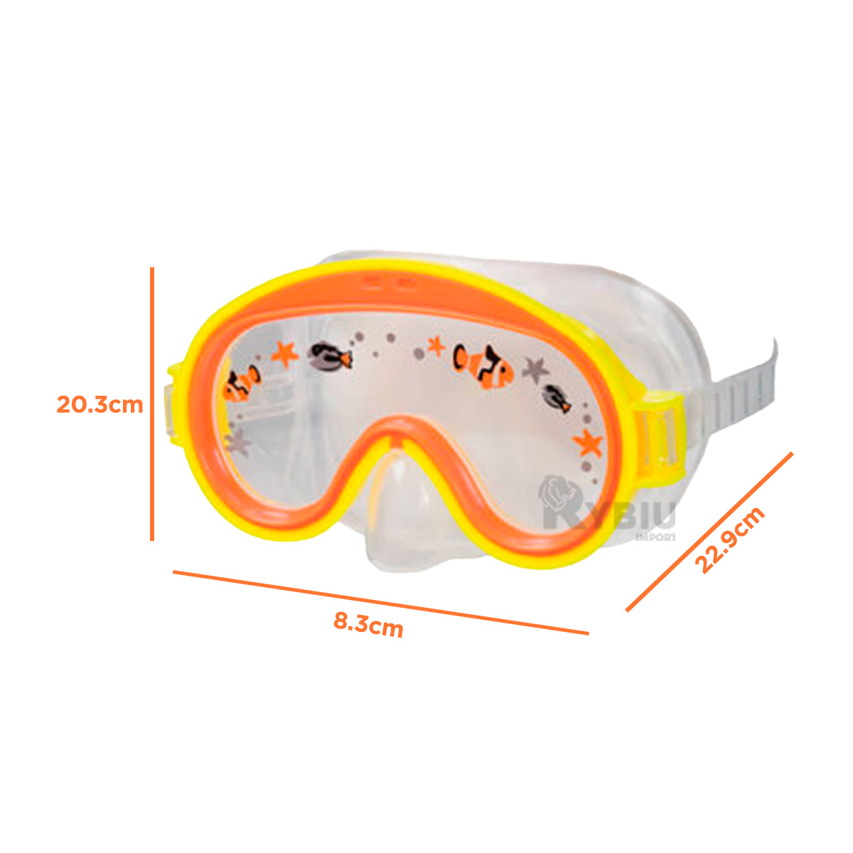 ANTEOJOS RYBIU VE31886 NARANJA CON DISEÑO + REGALO LIGAS PEINAR - 1
