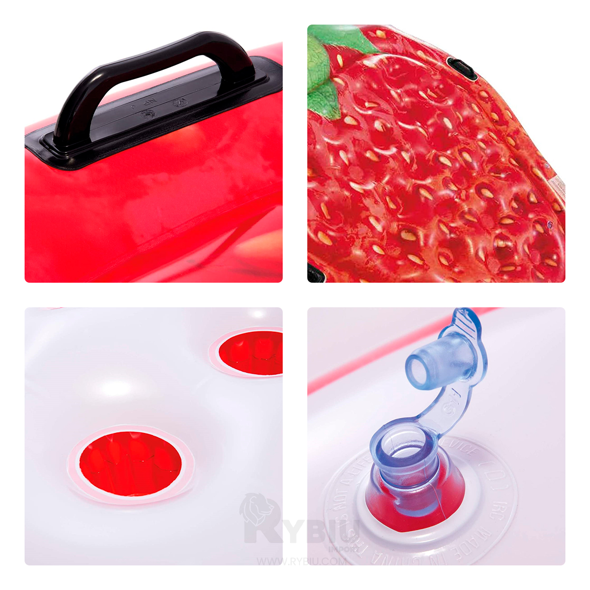 INFLABLE SENCILLO COMODO CON DISEÑO DE FRESA Y+GIFT STICKERS - 3