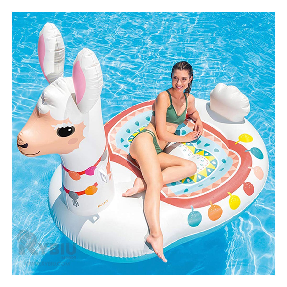 INFLABLE LIGERO Y COMPACTO FORMA DE LLAMA Y+REGALO STICKERS - 1