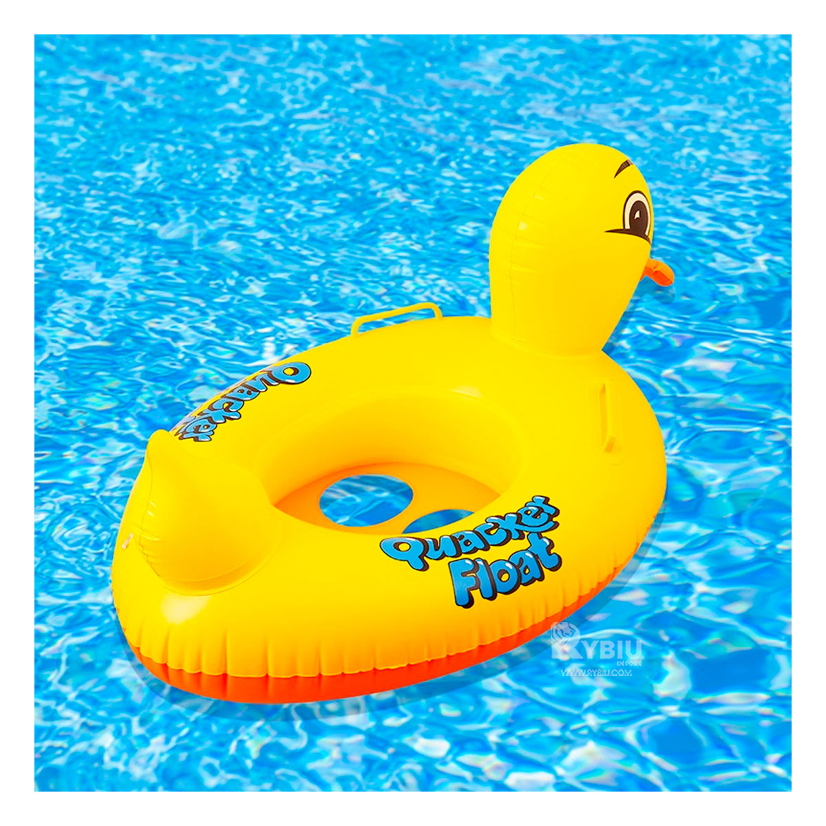 INFLABLE LIGERO COMPACTO EN FORMA DE PATO Y+REGALO STICKERS - 1